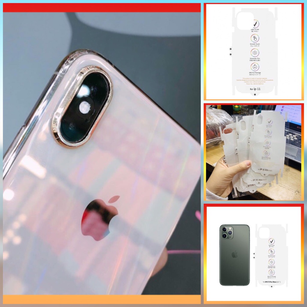 [Đã có mã iP 13Promax] DÁN PPF Mặt Sau iPhone - Chống Trầy Xước-Tự Phục Hồi Vết Xước Có 7PLUS ĐẾN 13PROMAX