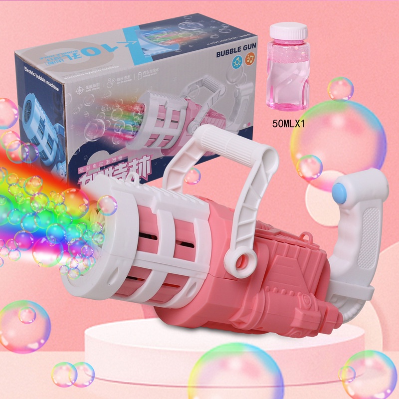 Máy bắn bong bóng có đèn nhạc Hapi Toys - Súng bắn bong bóng Tự Động Tốc Độ Bắn Tăng X2 Lần