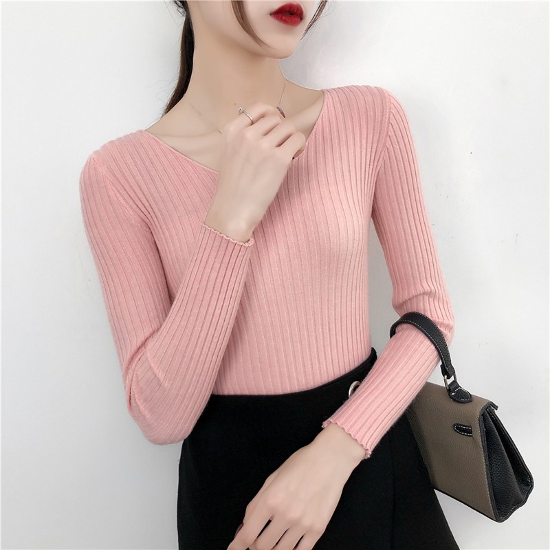 Áo len nữ cổ tim siêu tôn dáng Al72