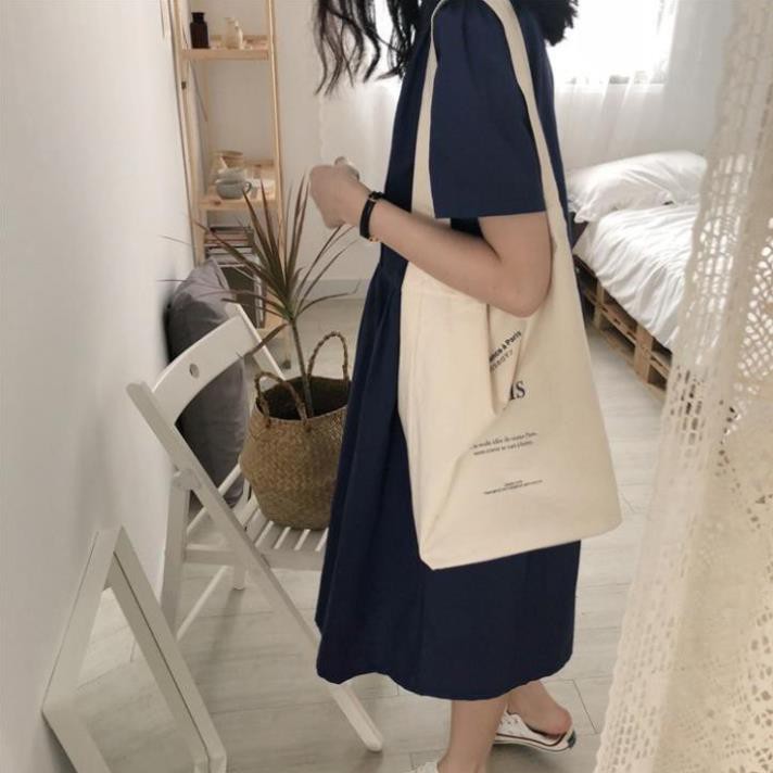 Túi Vải Canvas Túi Tote Đeo Vai Hàn Quốc Đựng Đồ Shopping Túi Tote Canvas Mùa Hè Ulzzang