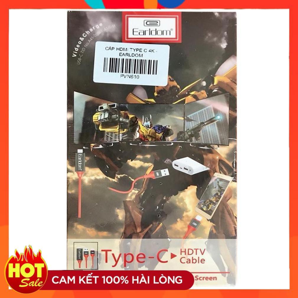 [Chính Hãng] Cáp Hdmi Type C 4K - Chuyển Tín Hiệu Từ Cổng Type C Lên Hdtv - Earldom (PVN610)