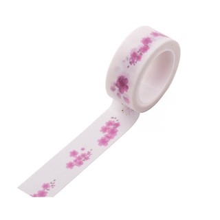 [ẢNH THẬT] Cuộn washi tape trắng họa tiết hoa anh đào