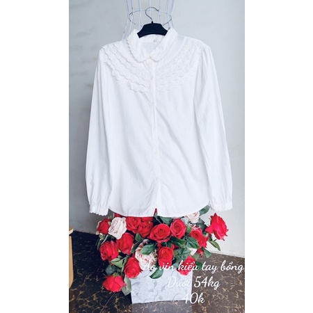 Áo vin trắng dài tay