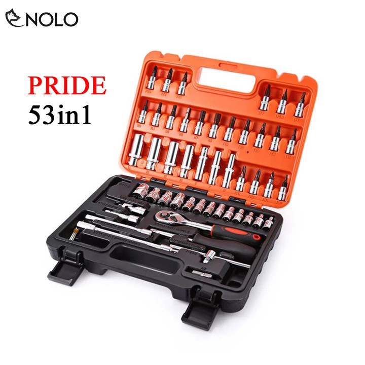 Dụng Cụ Sửa Chữa Cầm Tay Pride Đa Năng Mở Tuýp Ốc Vít Nhiều Cỡ 53in1 Chất Liệu Hợp Kim Crom Tặng Hộp Đựng