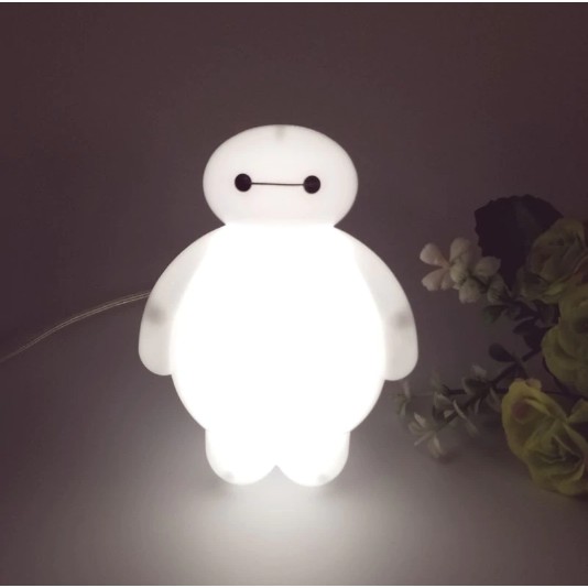 Đèn ngủ tạo hình Baymax hoạt hình cực kì dễ thương trang trí phòng ngủ cho bạn nữ