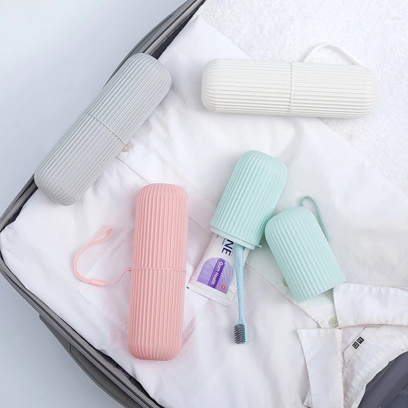 Hộp Đựng Bàn Chải Và Kem Đánh Răng Di Động 4 Màu Cho Nhà Tắm