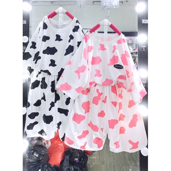 [GIÁ HUỶ DIỆT] Bộ Bò Sữa Shorts Logo - Set Bò Sữa Đùi Mặc Đi Chơi Ở Nhà Chất Đẹp( có video ảnh thật)