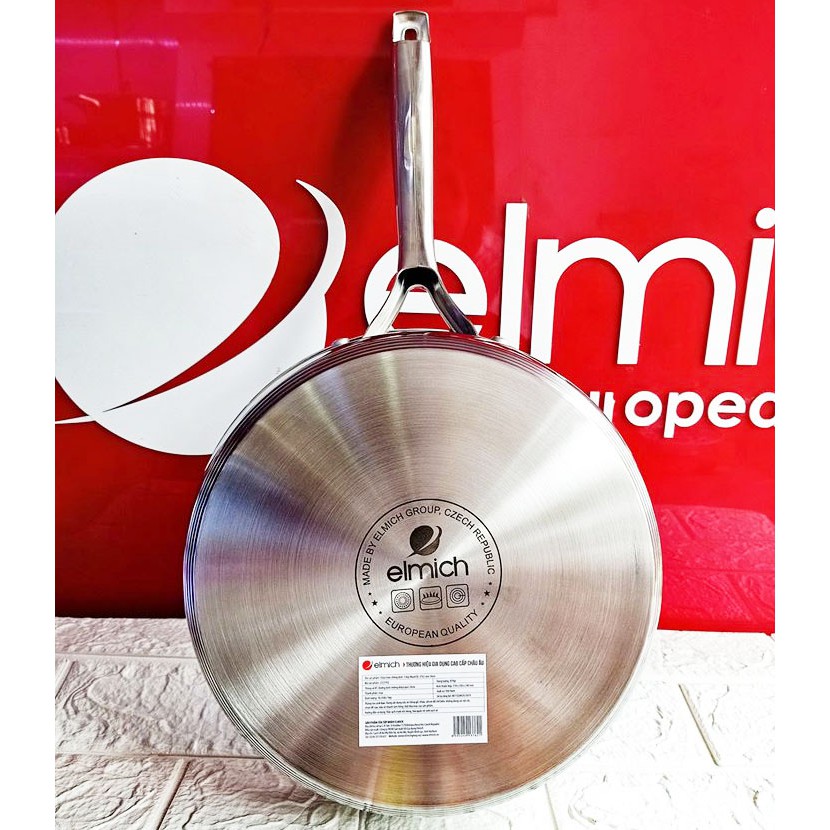 Chảo chống dính 3 đáy inox 304 cao cấp 16cm/20cm Elmich Max-A EL376x dùng bếp từ - Bảo hành 12 tháng chính hãng