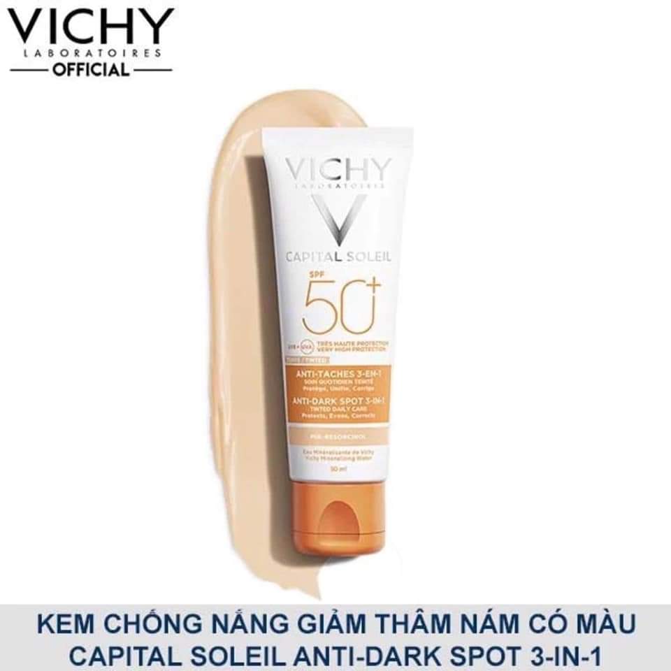 Kem chống nắng Vichy Capital Soleil 3in1 SPF50+ 50ml