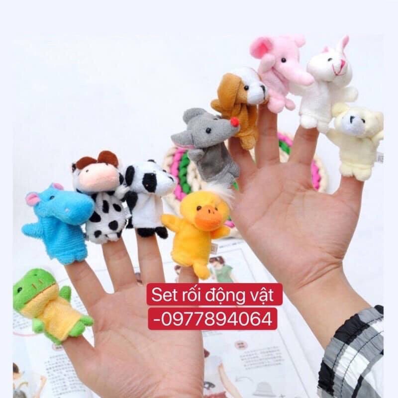Set 10 rối động vật / Finger Puppet /giáo cụ dạy học Tiếng Anh