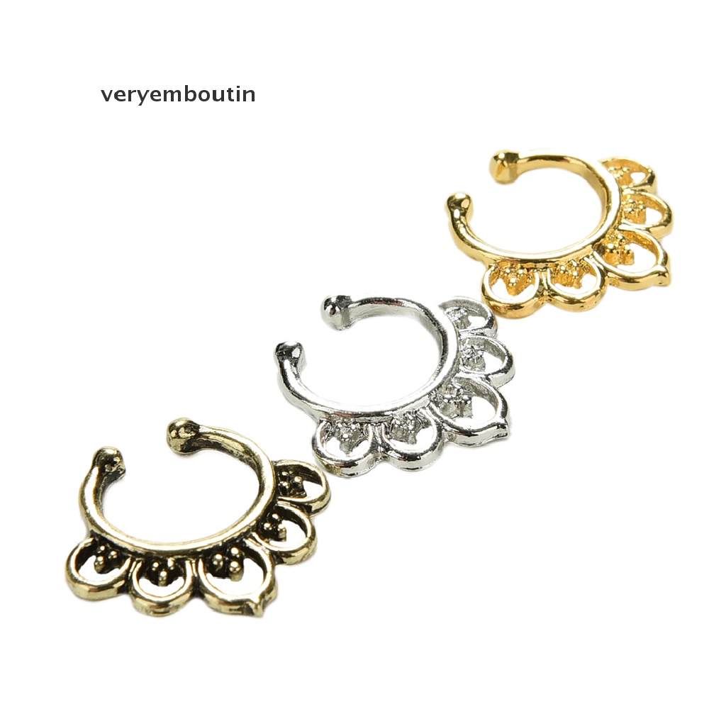 in Fashion Fake Septum Nose Rings Faux Piercing Nose Hoop Nose Studs Body Jewelry n