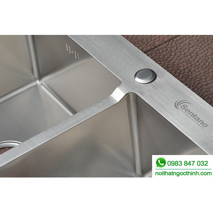 Chậu rửa chén bát inox 304 đúc cao cấp Sentano Plus đa năng kt 8245 có cài dao, gác thớt