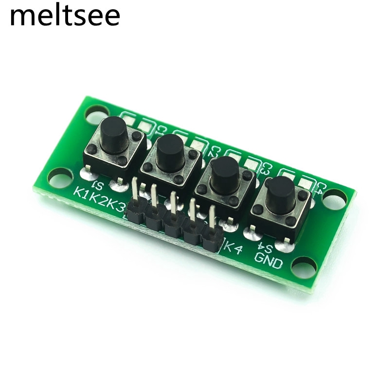 Bộ Bảng Mạch Tạm Thời 1x4 4 Phím Cho Arduino 1x4 4 Independent Key Button Keypad Keyboard Module