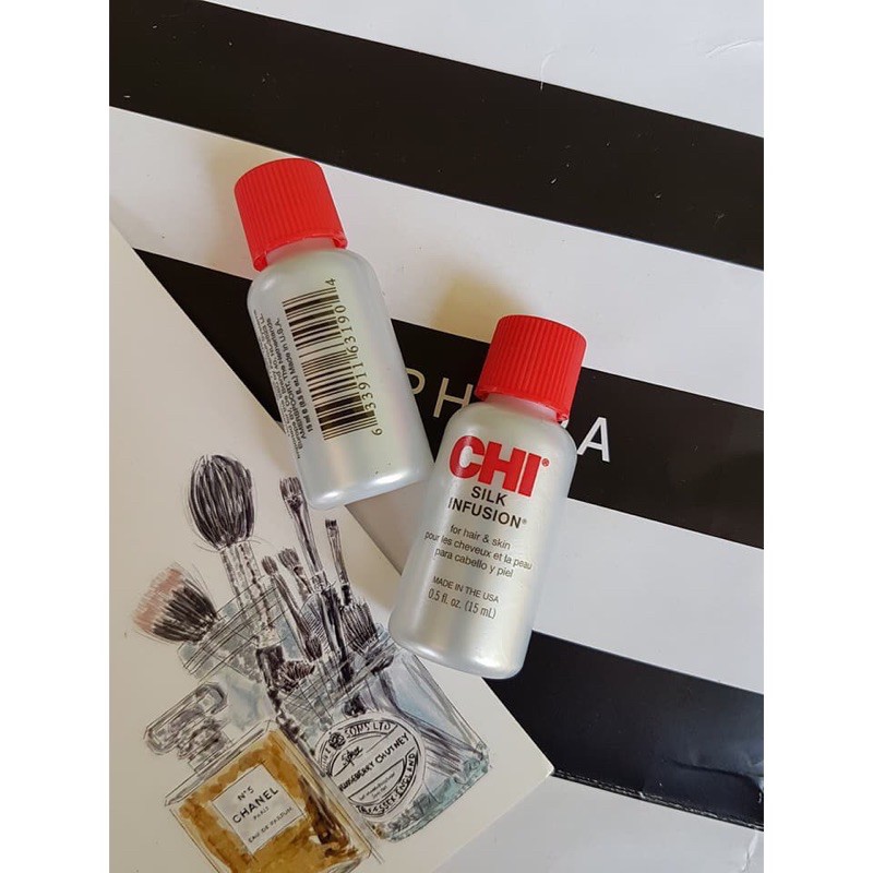 Dầu dưỡng tóc Silk đỏ 15ml - Bill kéo sang | BigBuy360 - bigbuy360.vn