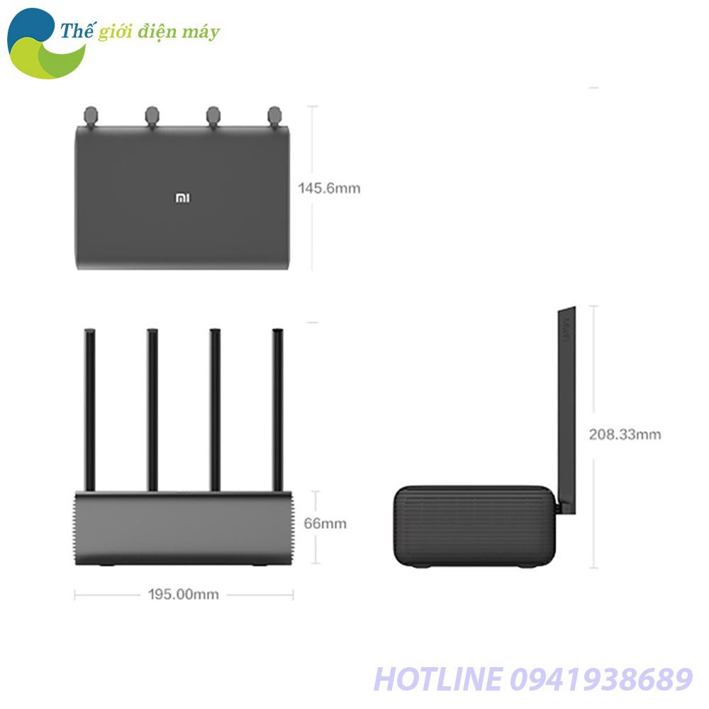Bộ phát sóng wifi Router Xiaomi Pro AC2600 - Bảo hành 6 tháng - Shop Thế Giới Điện Máy .