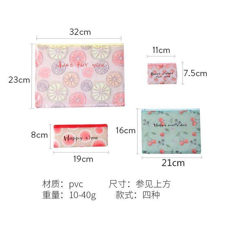 ⭐ iLado ⭐ 【mua 3 tặng 1 Mini】Túi đựng tài liệu túi đựng bút Khóa Kéo A4/A5/B6 Bìa đựng tài liệu túi zip nhỏ trong suốt Hoạt Hình túi đựng tài liệu file Hộp đựng storage dễ thương cute đồ dùng học tập học sinh Chống ẩm và chống bụi với tay cầm