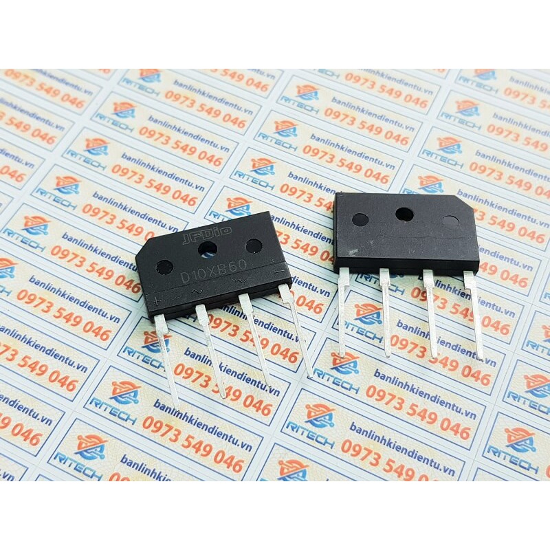 [Combo 5 chiếc] D10XB60, D10XB60H Diode cầu 10A/600V