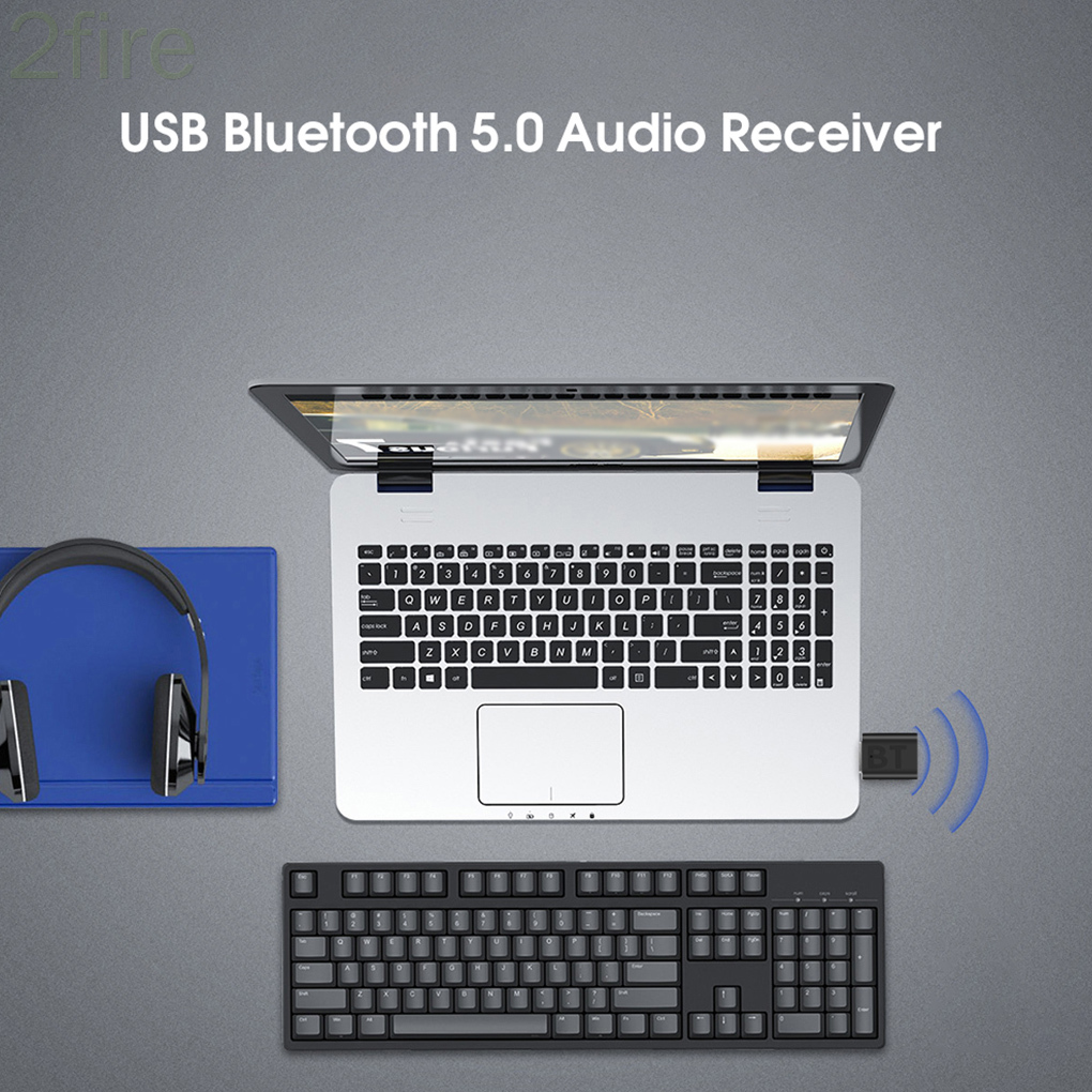 Usb Nhận Âm Thanh Bluetooth V5.0 Đầu Cắm 3.5mm Cho Xe Hơi