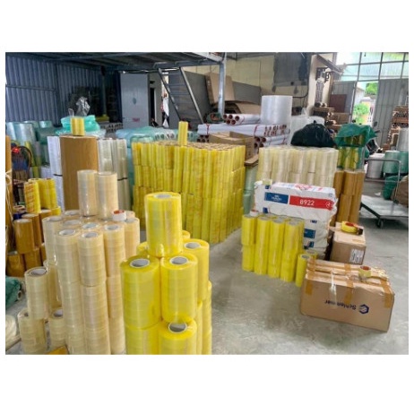 Cuộn Băng Keo 0.5kg Siêu Dai, Siêu Dính, Lõi Mỏng, Băng Dính Đóng Hàng 3 Màu Giá Rẻ.