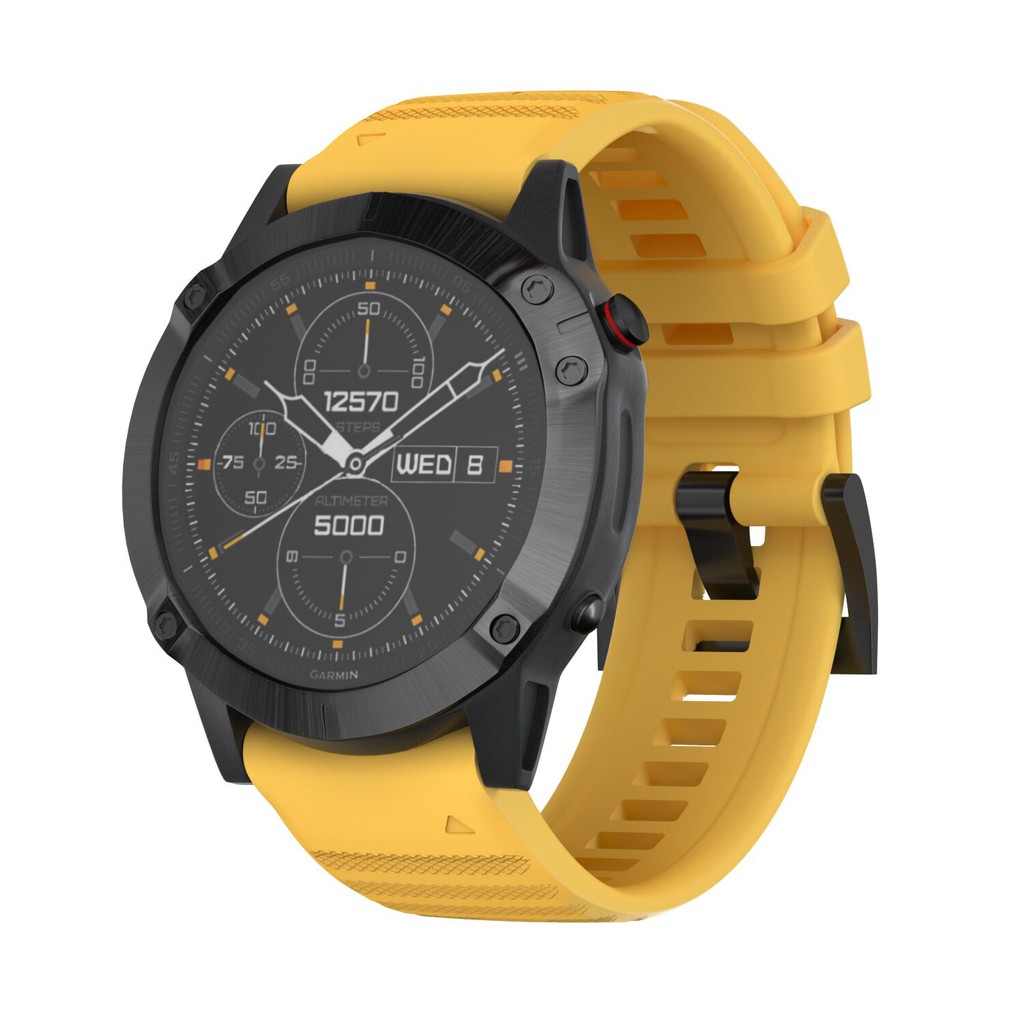 Dây đồng hồ đeo tay bằng silicon rộng 26mm đính sapphire cho Garmin Fenix 6X/Fenix 5X/5X Plus/Fenix3/3 HR/3