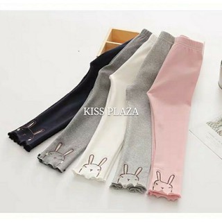 HOT TRAND | QUẦN LEGGING THÊU THỎ TAI DÀI XINH XẮN | CHO BÉ 8-18KG | VIDEO THẬT | KISS PLAZA