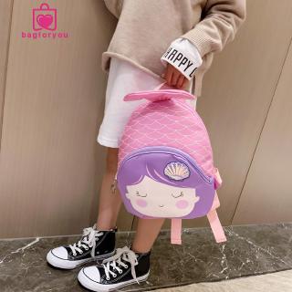Bagforyou❀Kids Cartoon Cute  Backpack Fish Tail School Shoulder Bag