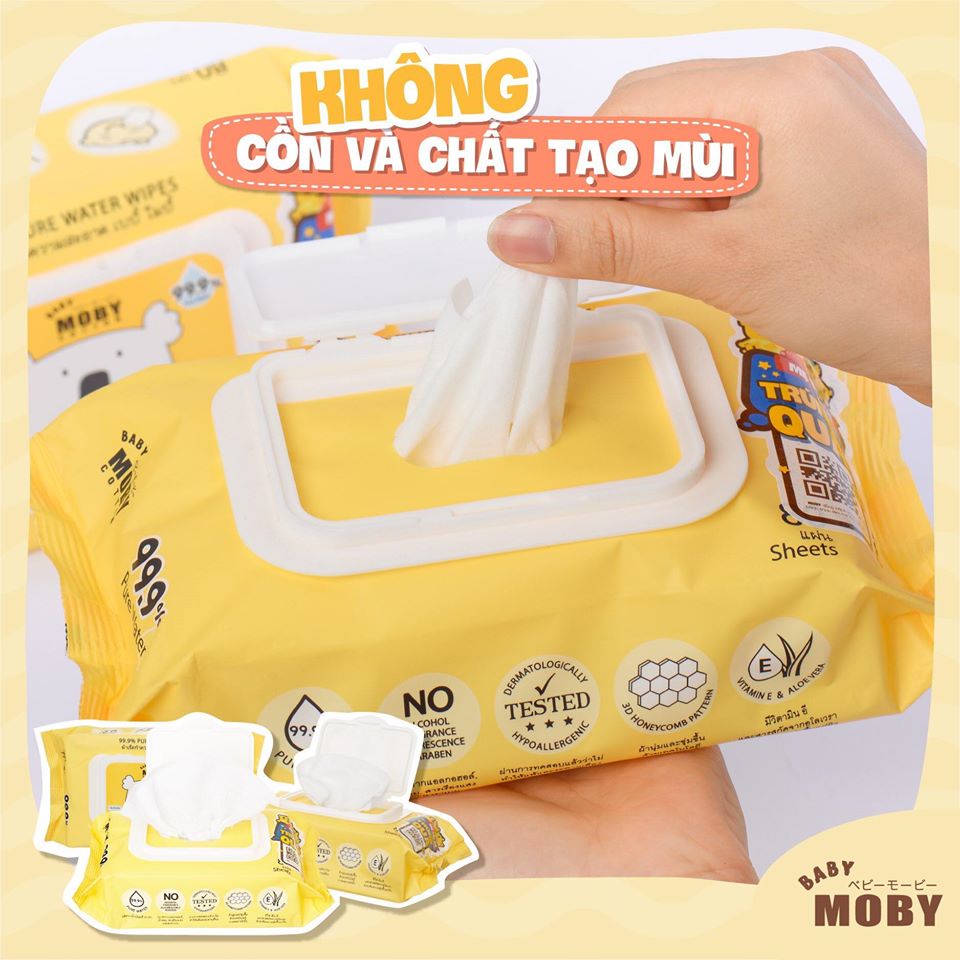 KHĂN ƯỚT TINH KHIẾT MOBY CHÍNH HÃNG CHO BÉ