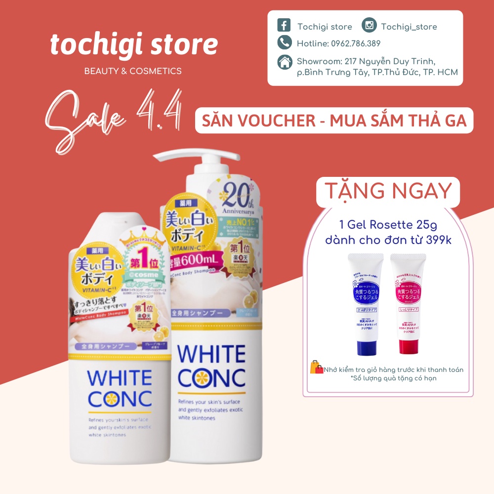 Sữa tắm trắng da toàn thân White Conc Body