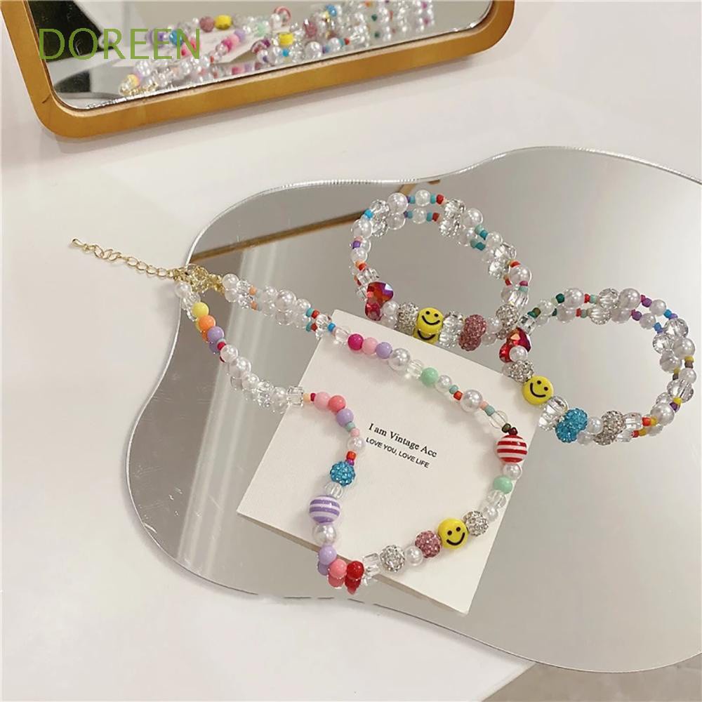 Vòng cổ/ vòng tay đính hạt hạt đầy màu sắc phong cách Hàn Quốc sáng tạo đáng yêu cho nữ