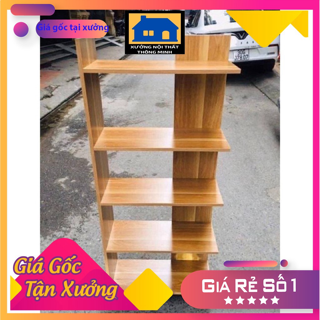 Kệ gỗ góc tường đa năng, kệ 5 tầng tiện lợi dễ dàng lắp ghép bằng vít, chất liệu nhựa MDF chống mối mối mọt cực tốt