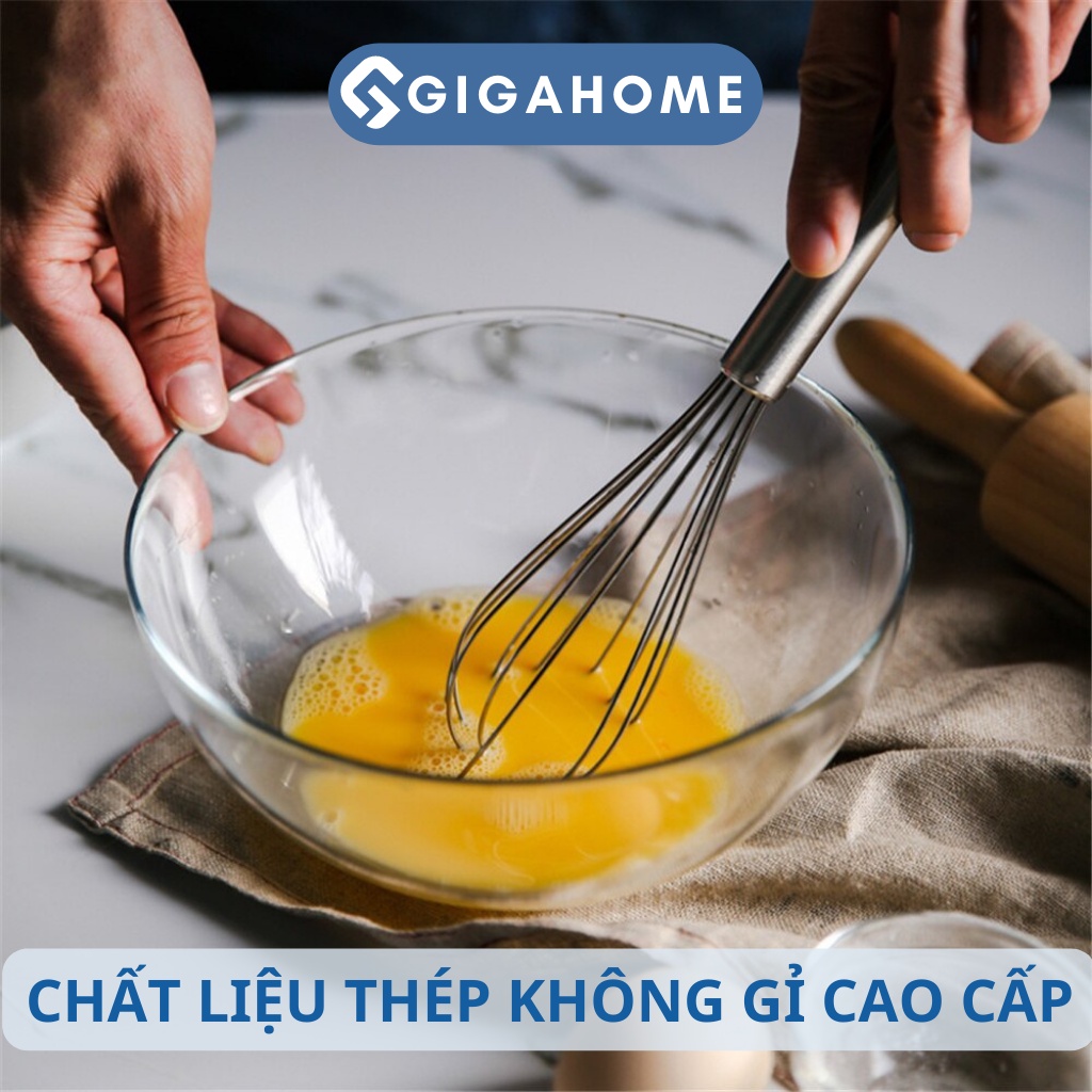 Phới Lồng Đánh Trứng, Khuấy Bột Cầm Tay GIGAHOME Bằng Thép Không Gỉ 1071