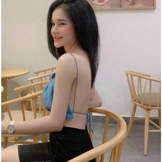 áo kiểu bèo có mút hở lưng dây bún