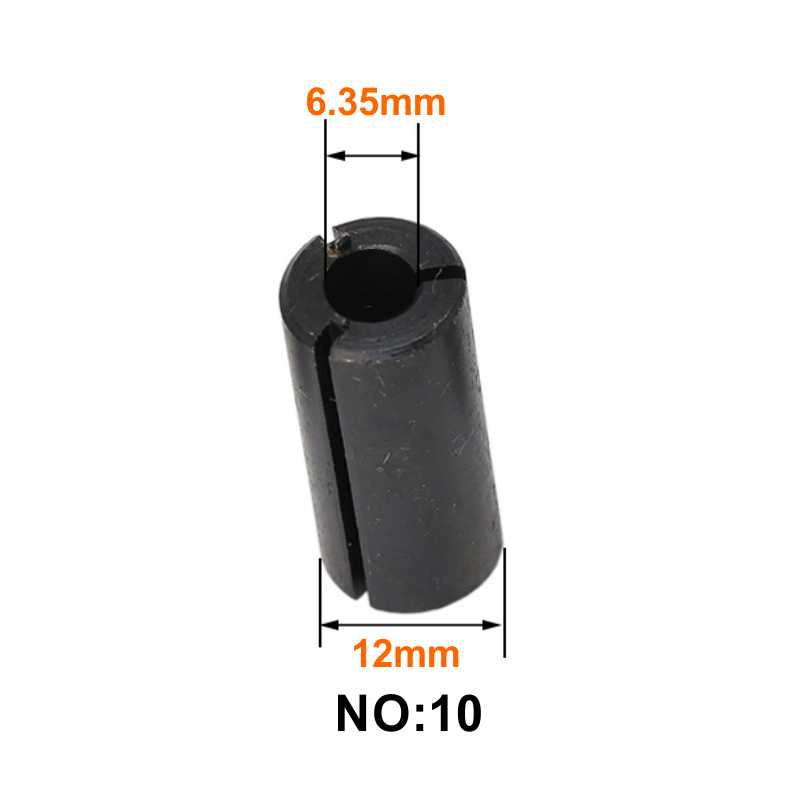 Đầu chuyển thép cacbon cho các loại mũi phay gỗ No10: chuyển từ 12mm đến 6.35mm