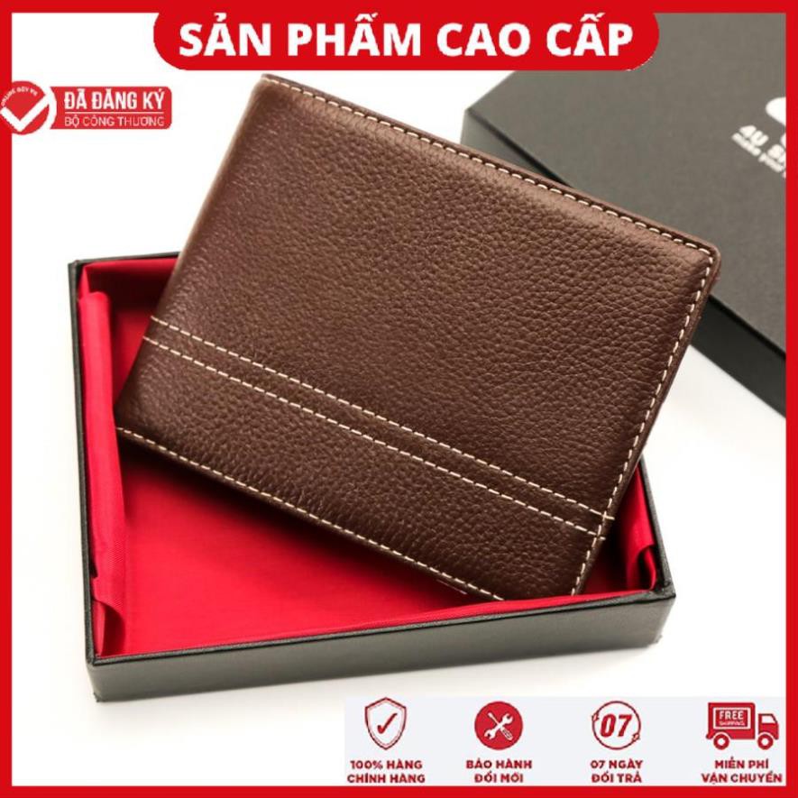 [Mã FAMALLT5 giảm 15% đơn 150K] Ví Da Nam 4U Cao Cấp Phong Cách Sang Trọng Lịch Lãm F140 (đen - nâu)