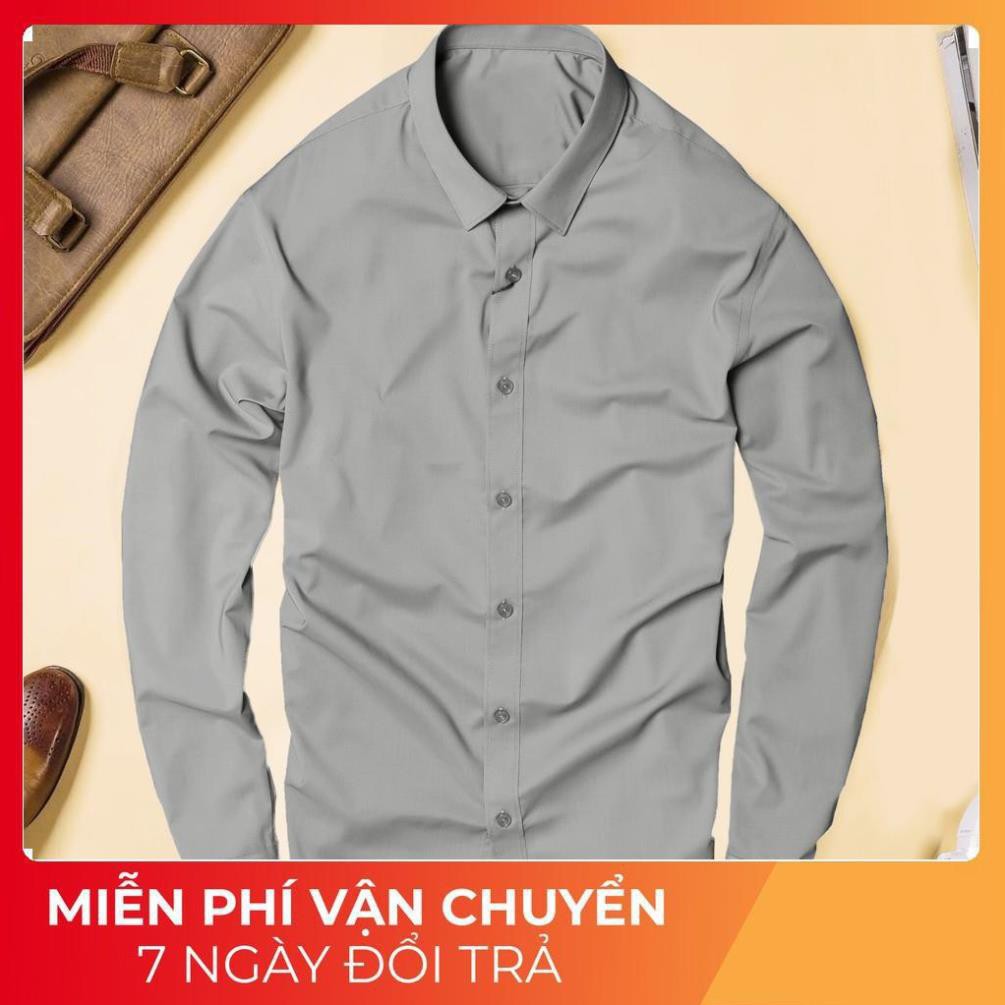 [Hàng Chuẩn] [GIẢM GIÁ KHI MUA COMBO] - Áo sơ mi nam dài tay cổ bẻ vải cotton lụa thái chống nhăn chống xù sang trọng