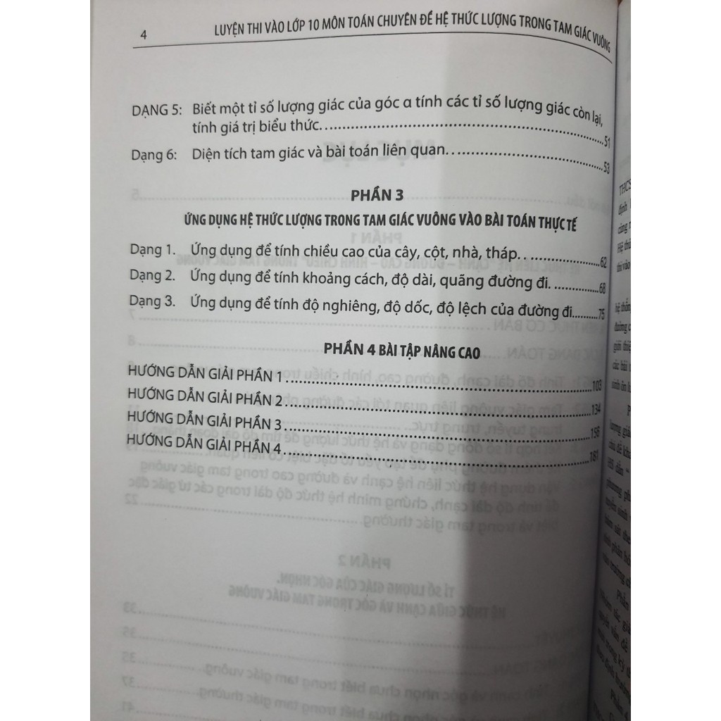 Sách - Luyện thi vào lớp 10 môn Toán chuyên đề Hệ Thức Lượng Trong Tam Giác Vuông