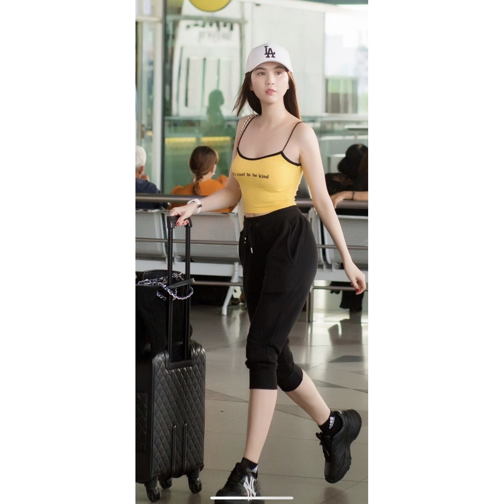 ÁO THUN HAI DÂY CROPTOP ÔM BODY IT'S COOL TO BE KIND - ÁO TẬP GYM, YOGA 4