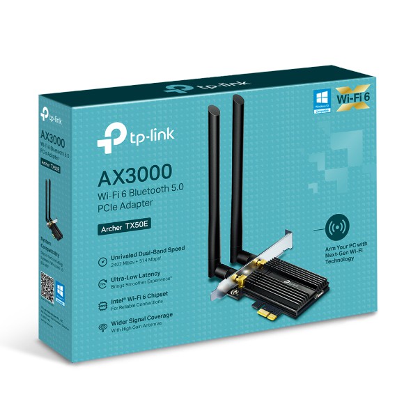 Bộ Chuyển Đổi Không Dây Archer TX50E PCIe Bluetooth 5.0 Wi-Fi 6 AX3000