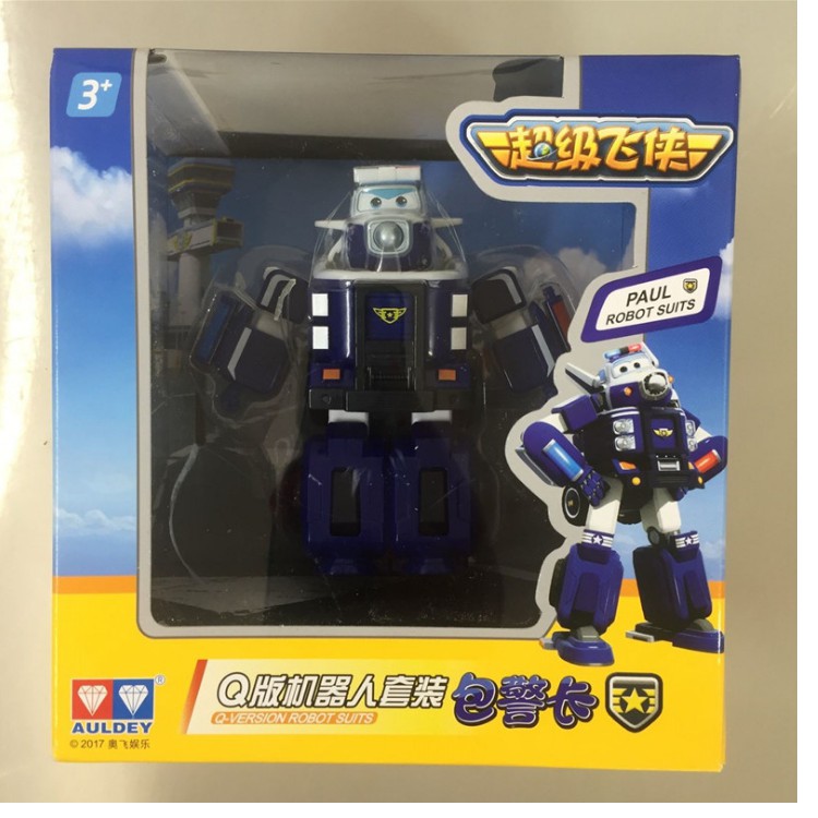 Super Wings đội bay siêu đẳng Robot Biến Hình Kết Hợp Xe Cứu Hộ Nhỏ - mô hình Cảnh Sát Paul cỡ nhỏ