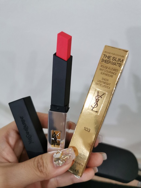 Son YSL Slim Sheer Matte màu 101 103 105 106 107 108 111 112 202 203 204 -kiwi . ₛ ,