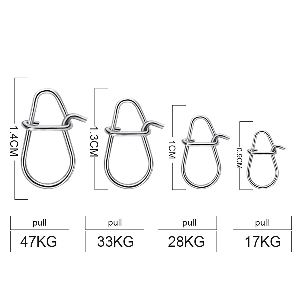Set 100 Ghim Gắn Mồi Câu Cá Bằng Thép Không Gỉ