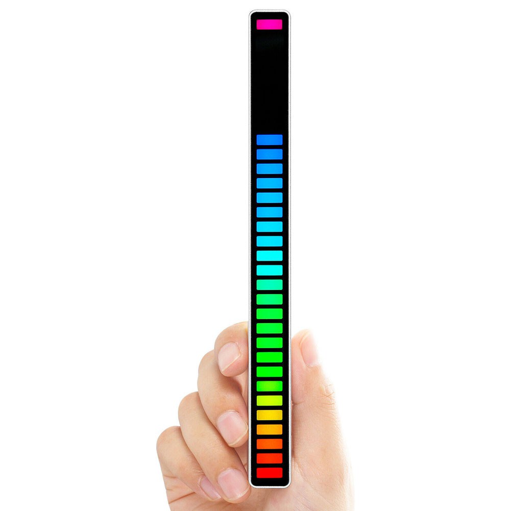 Thanh đèn LED RGB nháy theo nhạc,16 TRIỆU MÀU, Thân Đèn KIM LOẠI,  Đèn Trang Trí Bàn Máy Tính, Quay TIKTOK, Usb Type C