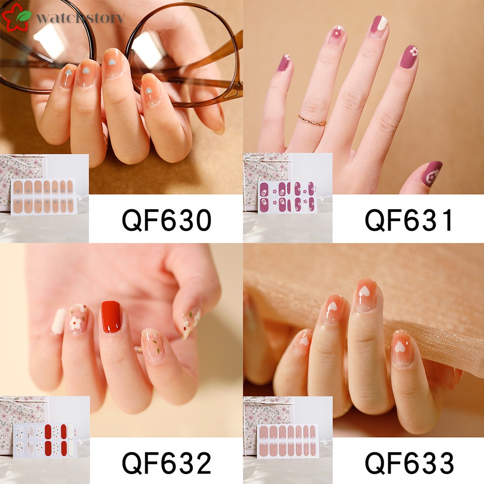 Miếng Dán Trang Trí Móng Tay Hình Hoa 3D Nhiều Màu Chống Thấm Nước DIY