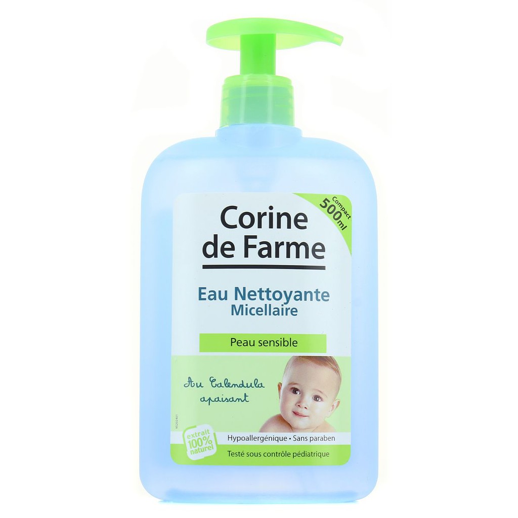 Nước Vệ Sinh Cho Bé Corine De Farme Eau Nettoyante Micellaire 500ml