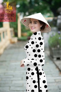 Vải áo dài Chấm bi