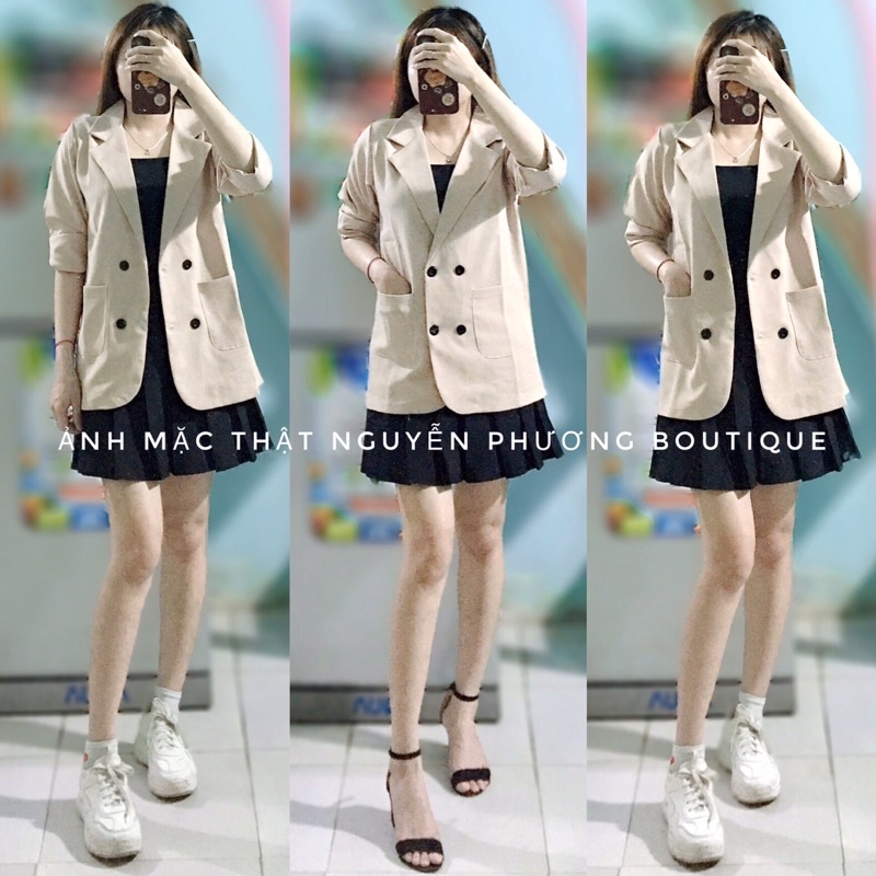 Áo blazer nữ áo vest khoác ngoài phong cách ulzzang Hàn Quốc