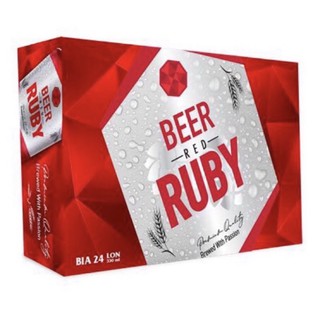 Bia red ruby thùng 24 lon date mới