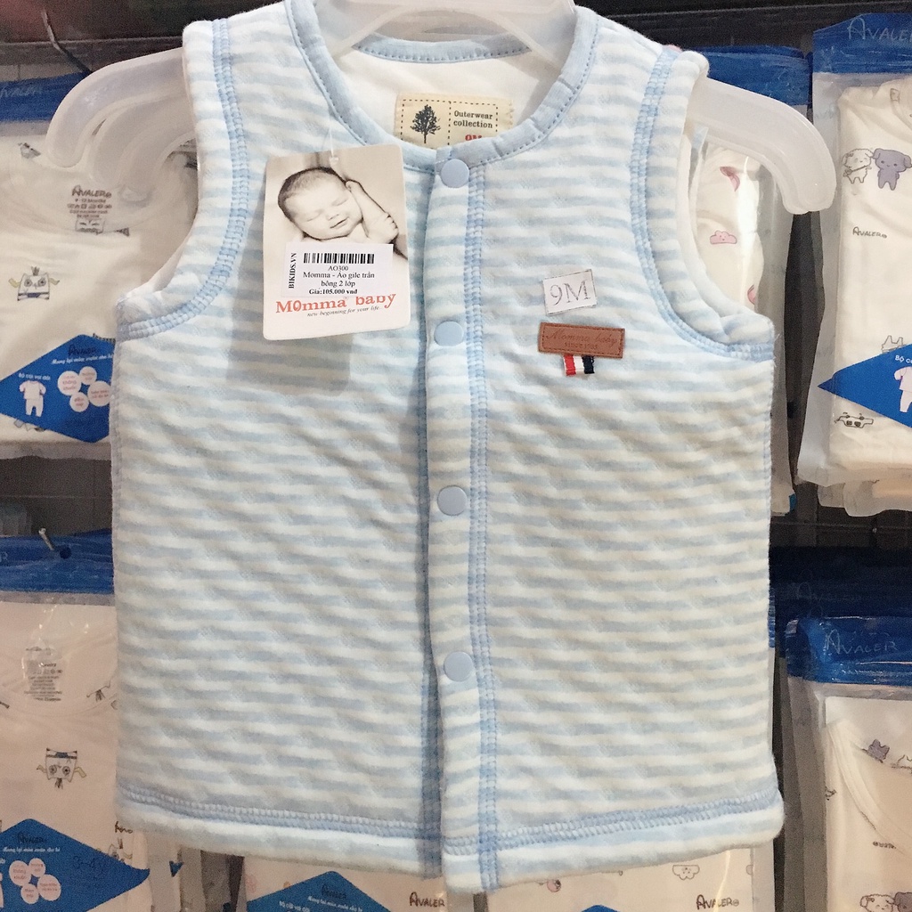 THANH LÝ Momma - Áo gile trần bông 2 lớp 3M-9M