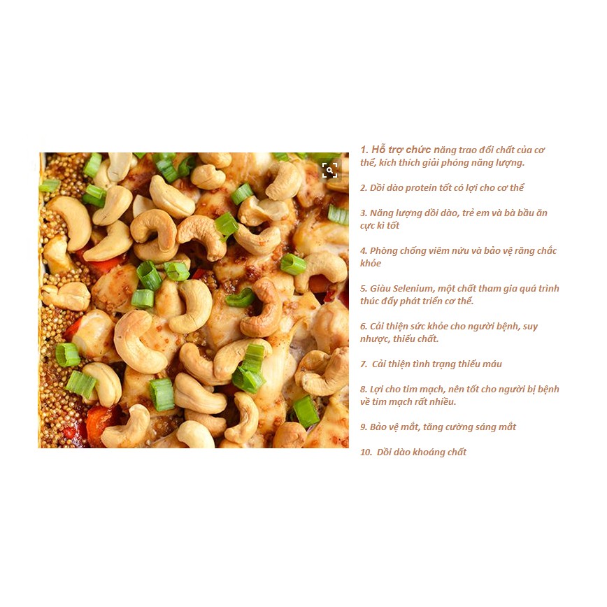 Hạt điều nhân trắng BÌNH PHƯỚC - VN gói 500gr