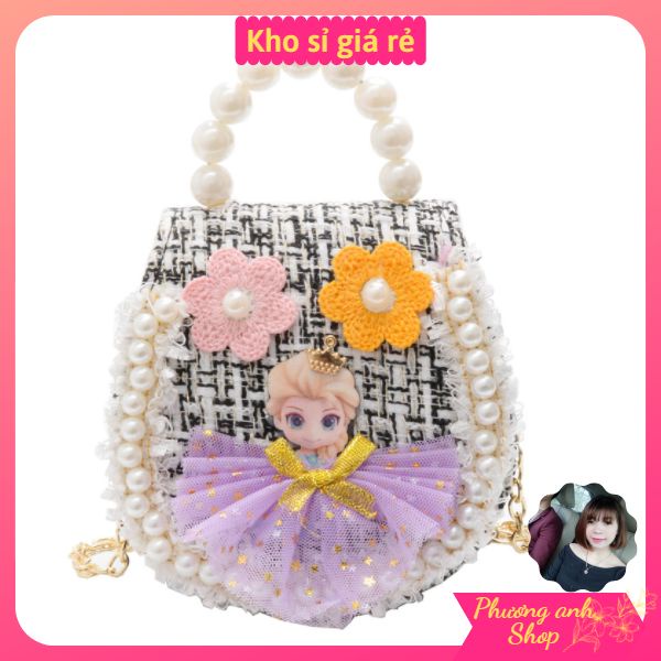 Túi xách cho bé gái đính ngọc trai cao cấp - Phương anh shop